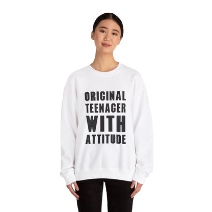 Walter Jones - Original Teenager With Attitude (Black Font) -  Crewneck Sweatshirt