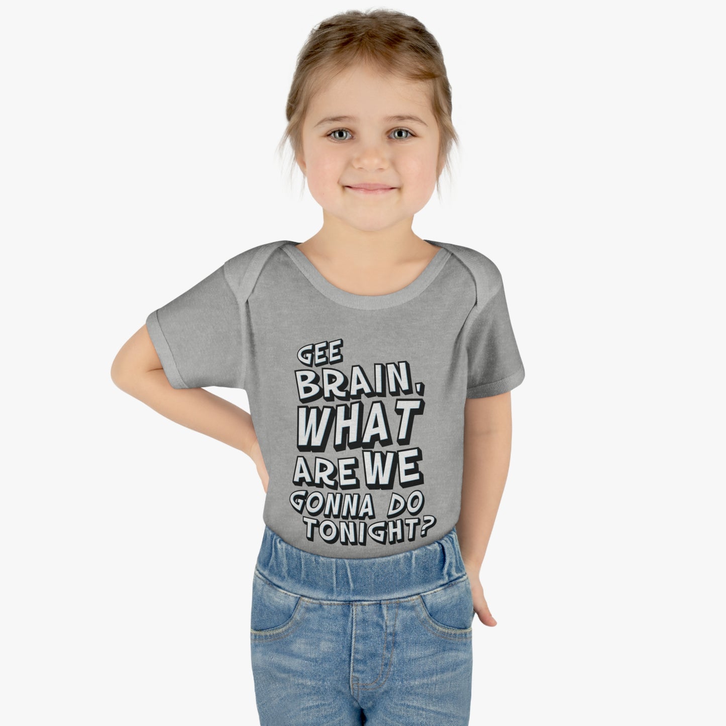 Rob Paulsen - "Gee Brain" Quote" - Infant Baby Rib Bodysuit