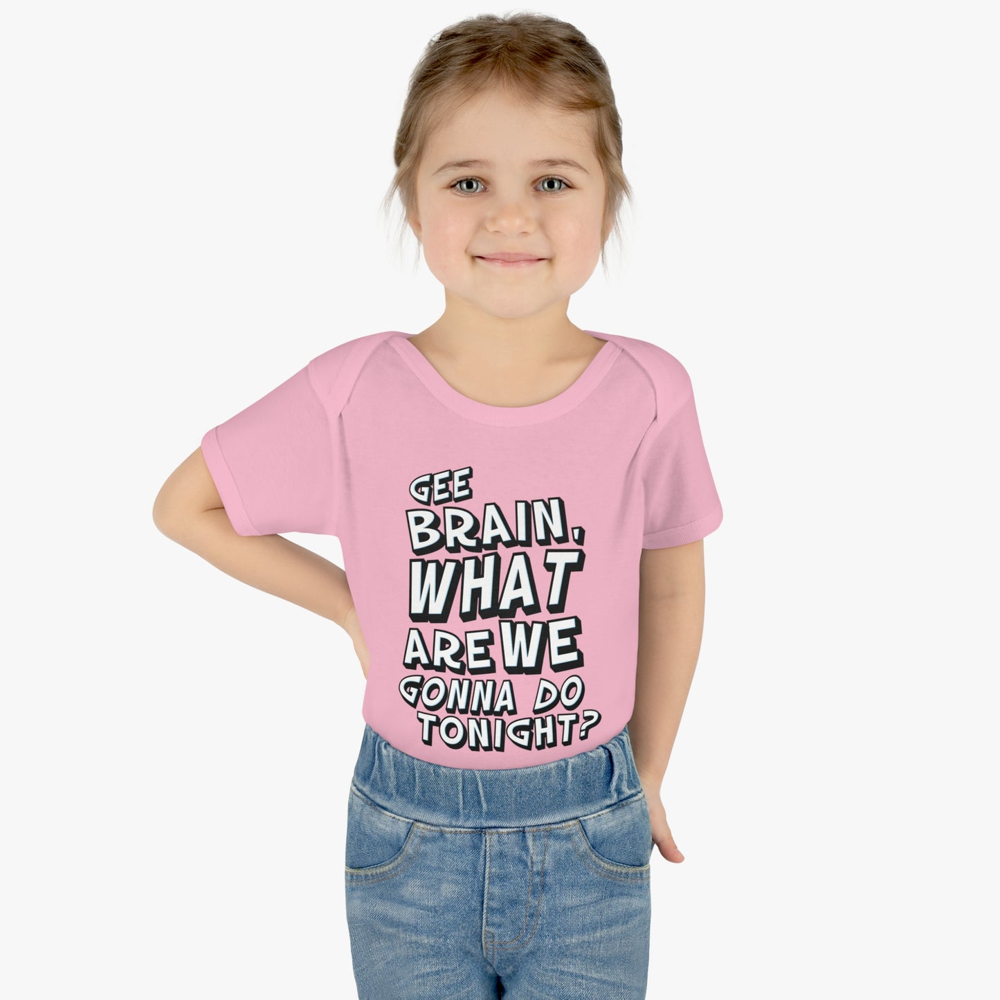 Rob Paulsen - "Gee Brain" Quote" - Infant Baby Rib Bodysuit