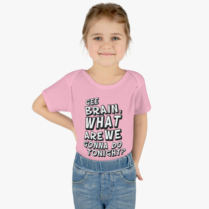 Rob Paulsen - "Gee Brain" Quote" - Infant Baby Rib Bodysuit