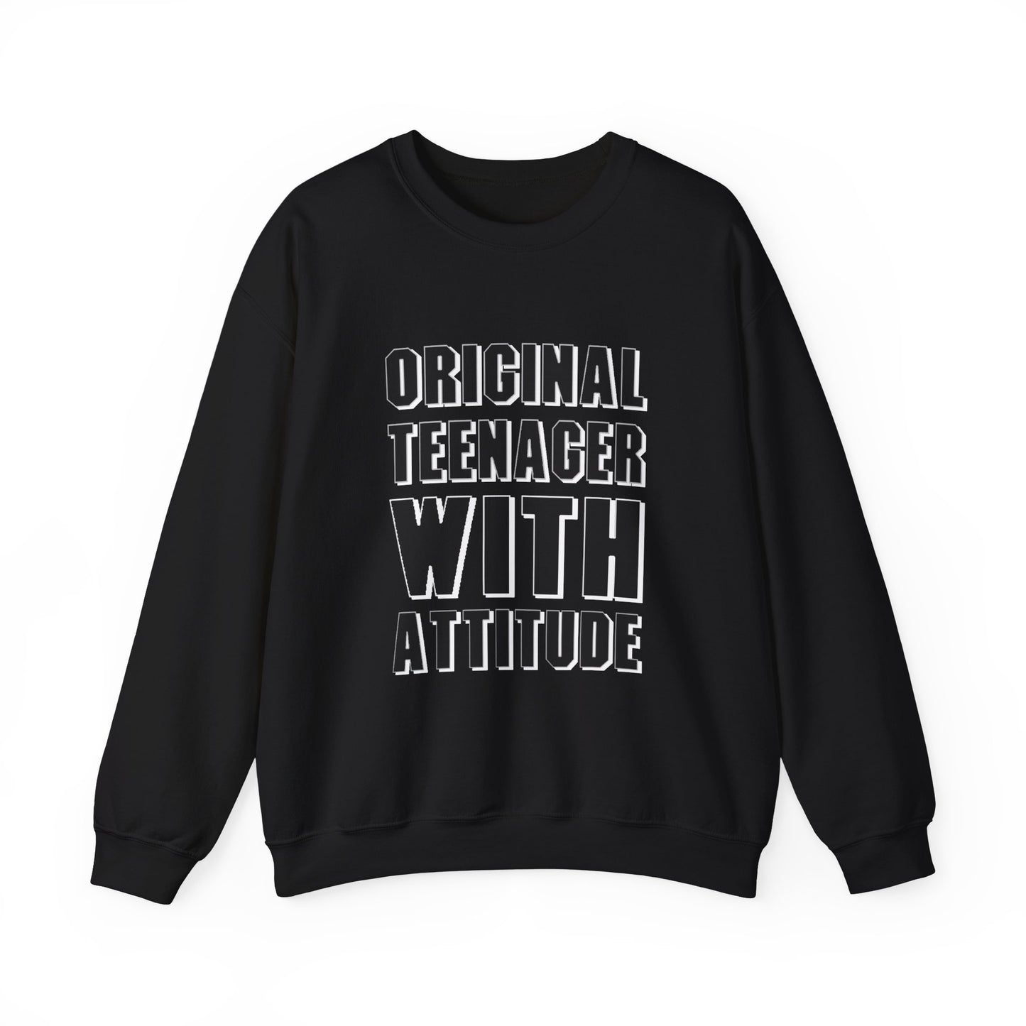 Walter Jones - Original Teenager With Attitude (Black Font) -  Crewneck Sweatshirt