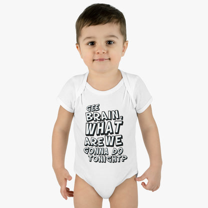 Rob Paulsen - "Gee Brain" Quote" - Infant Baby Rib Bodysuit