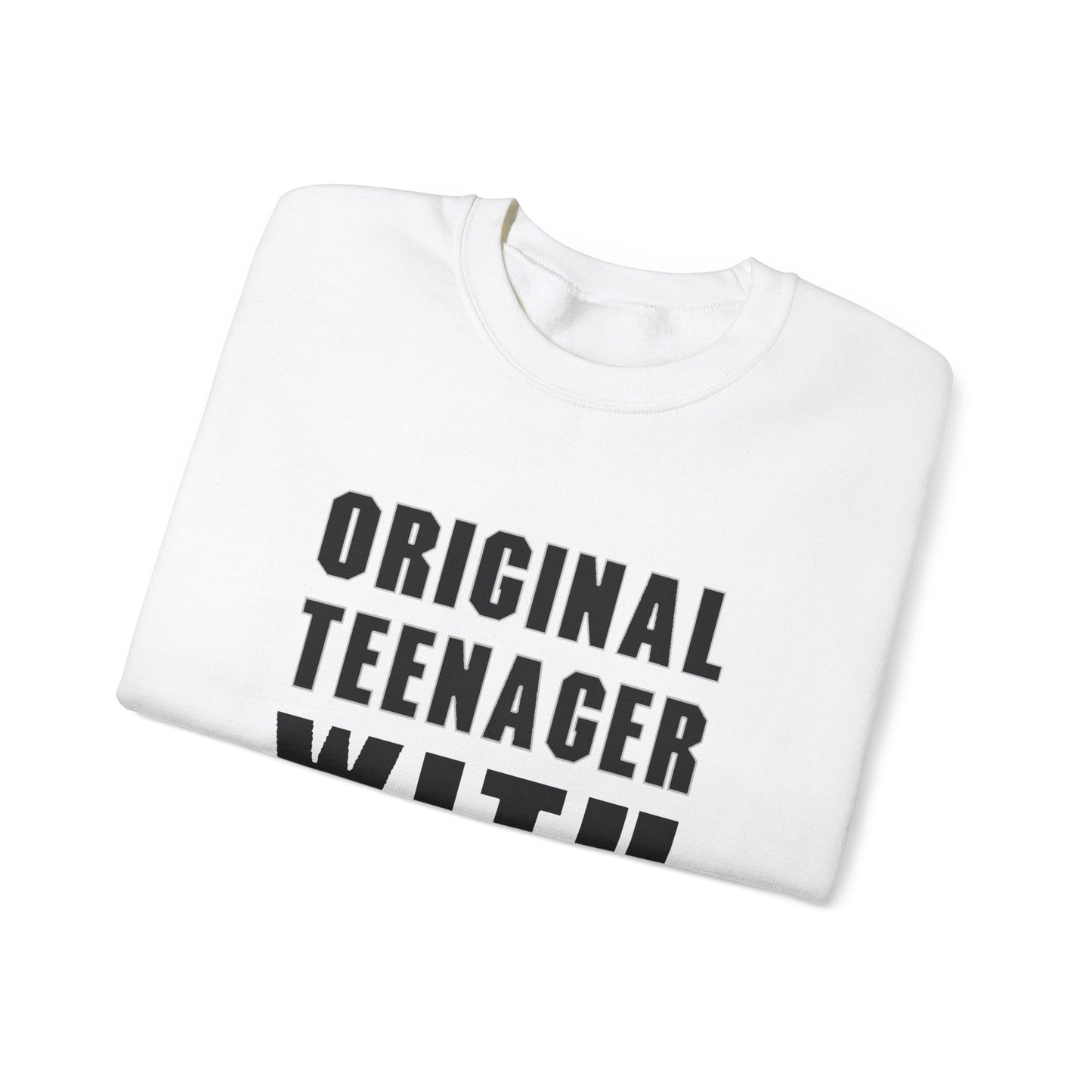 Walter Jones - Original Teenager With Attitude (Black Font) -  Crewneck Sweatshirt