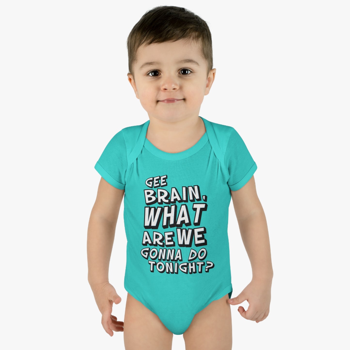 Rob Paulsen - "Gee Brain" Quote" - Infant Baby Rib Bodysuit