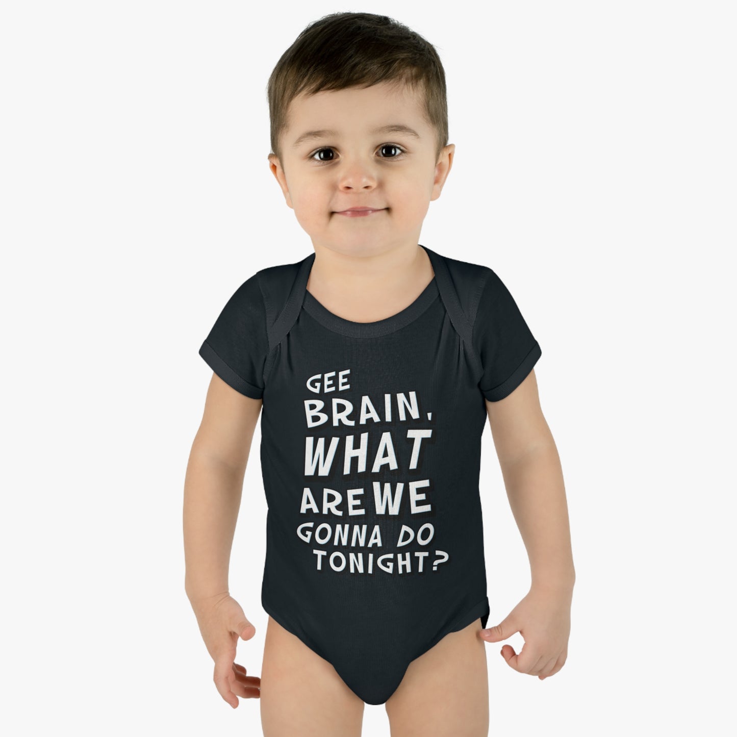 Rob Paulsen - "Gee Brain" Quote" - Infant Baby Rib Bodysuit