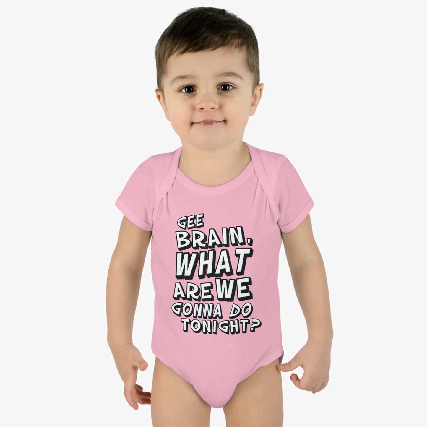 Rob Paulsen - "Gee Brain" Quote" - Infant Baby Rib Bodysuit