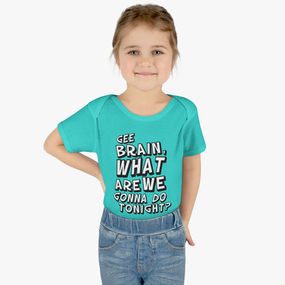 Rob Paulsen - "Gee Brain" Quote" - Infant Baby Rib Bodysuit