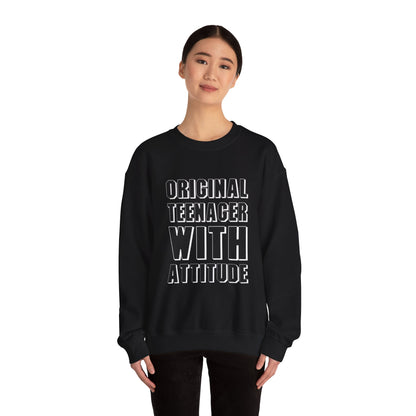 Walter Jones - Original Teenager With Attitude (Black Font) -  Crewneck Sweatshirt