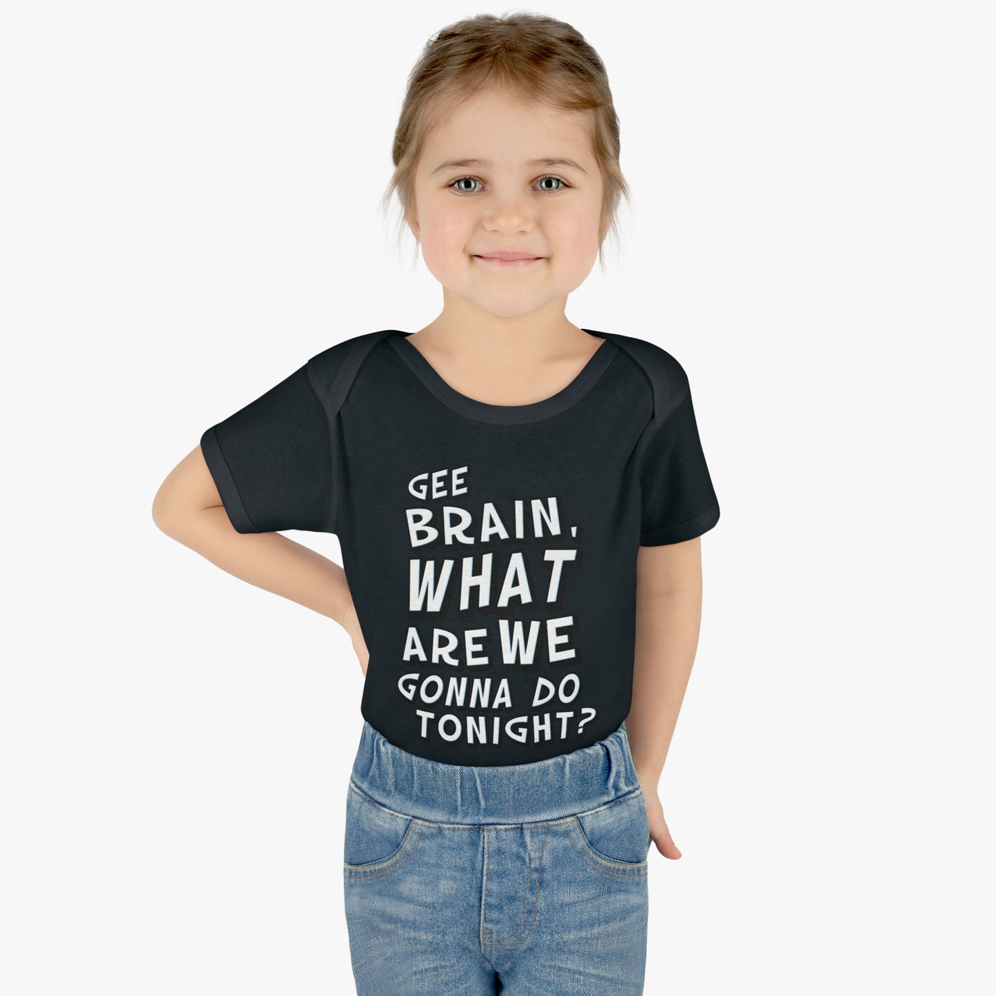 Rob Paulsen - "Gee Brain" Quote" - Infant Baby Rib Bodysuit