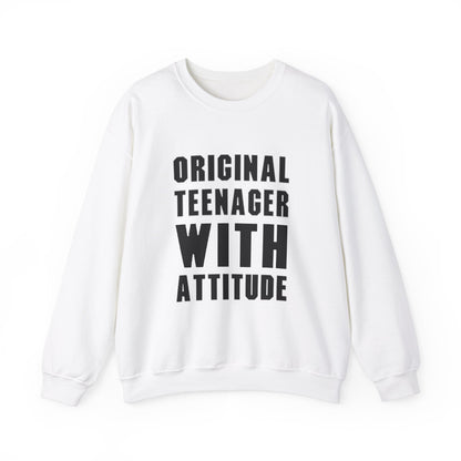 Walter Jones - Original Teenager With Attitude (Black Font) -  Crewneck Sweatshirt