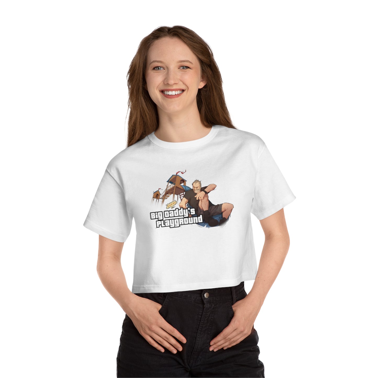 Ned Luke - Big Daddy's Playground (Logo C) - Women's Cropped T-shirt