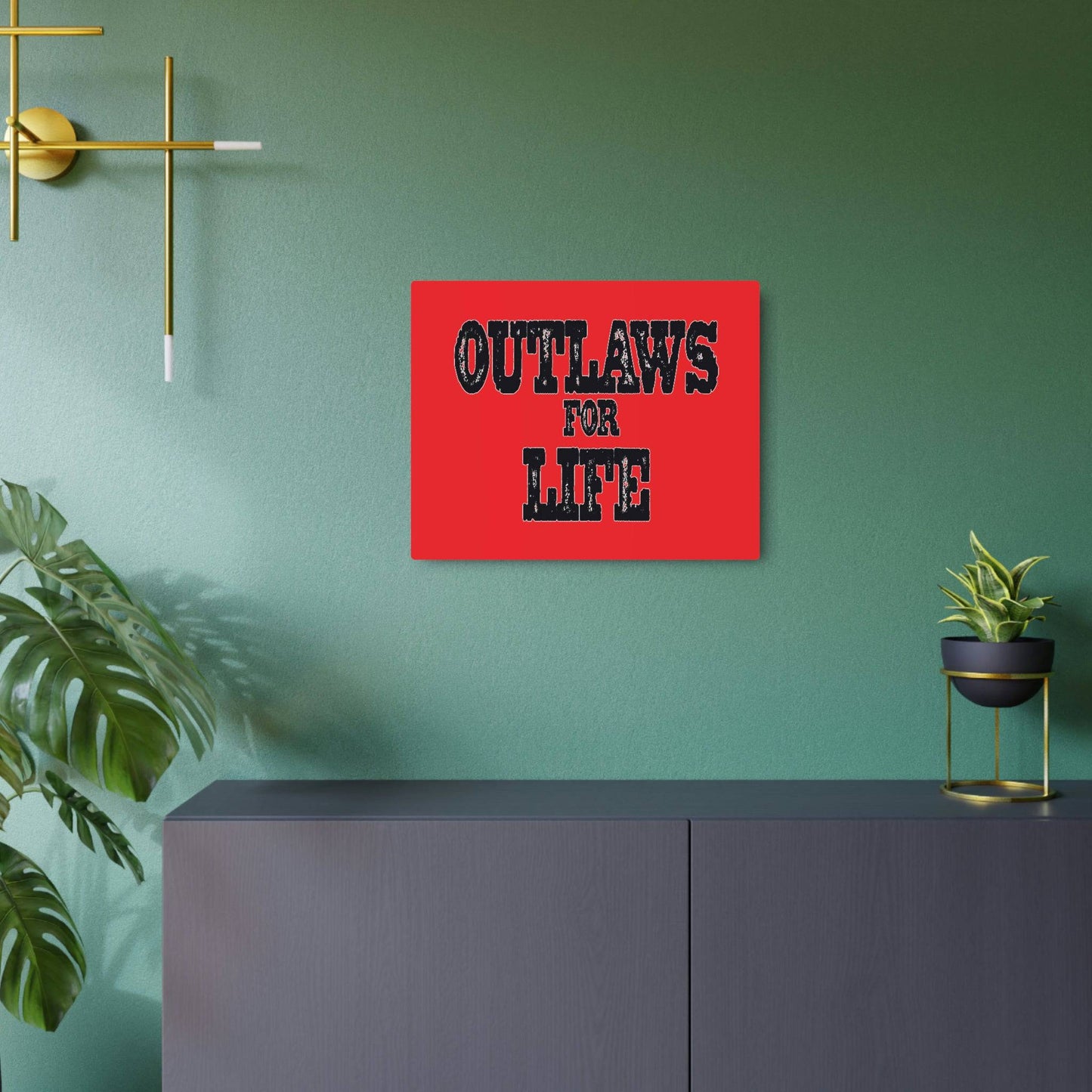 Roger Clark- Outlaws/Metal Art Sign