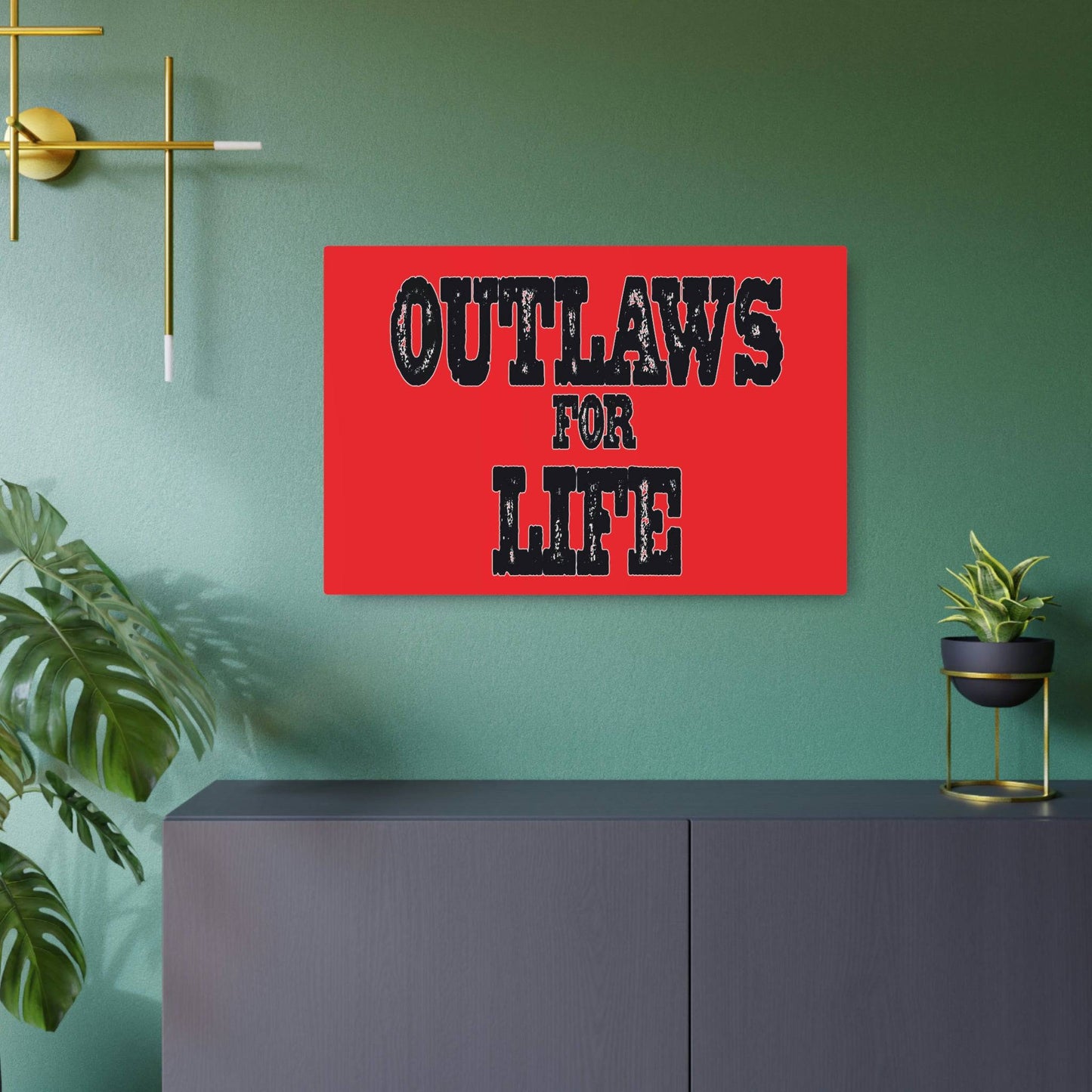 Roger Clark- Outlaws/Metal Art Sign