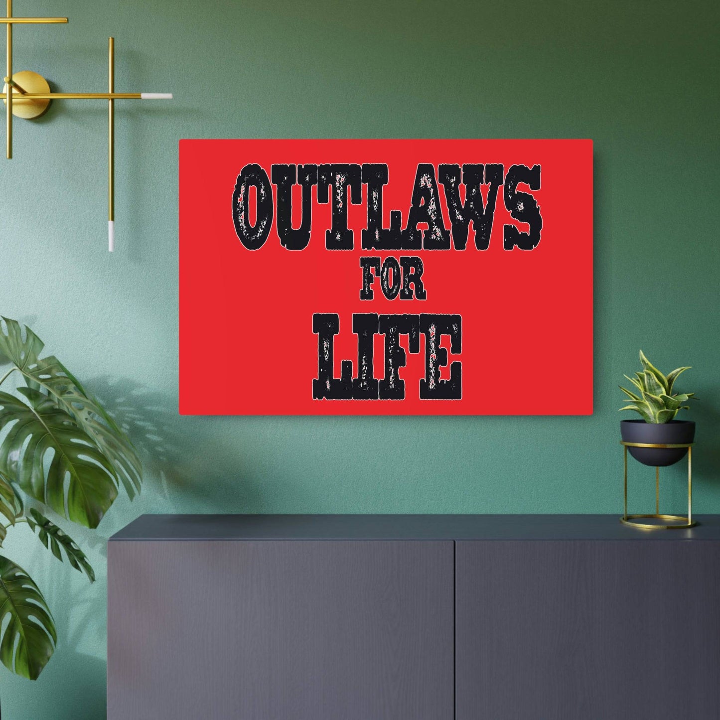 Roger Clark- Outlaws/Metal Art Sign