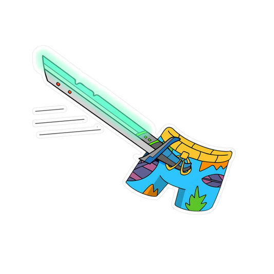 Future Swim Trunks & Rupert the Future Sword Sticker - GtvStore