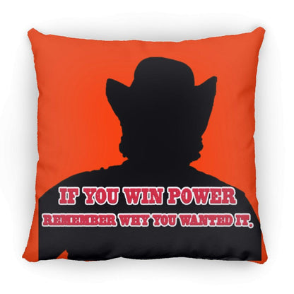 Rob Wiethoff- Power Silhouette red/ Large Square Pillow - GtvStore