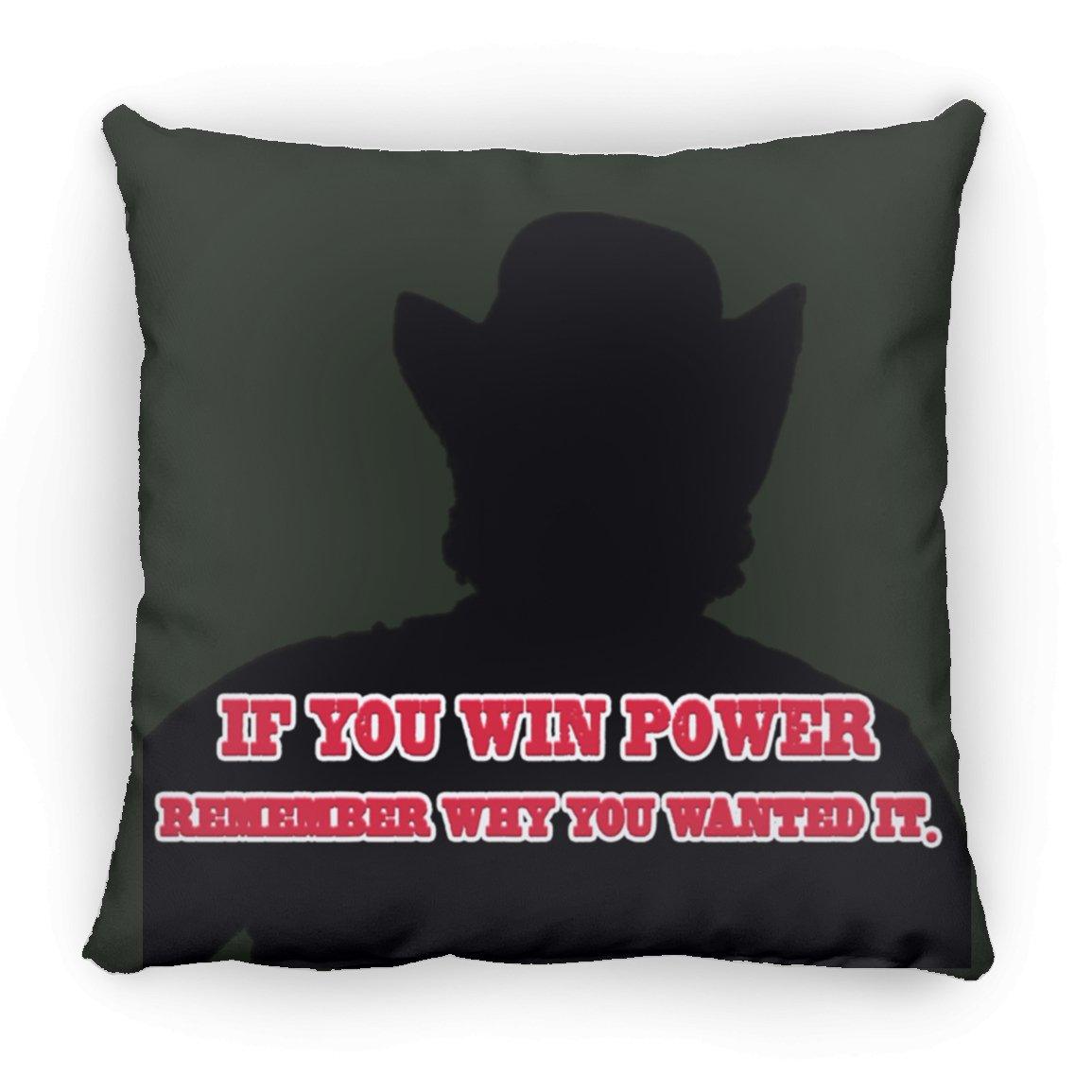 Rob Wiethoff- Power Silhouette red/ Large Square Pillow - GtvStore