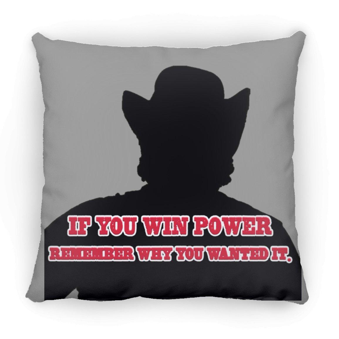 Rob Wiethoff- Power Silhouette red/ Large Square Pillow - GtvStore