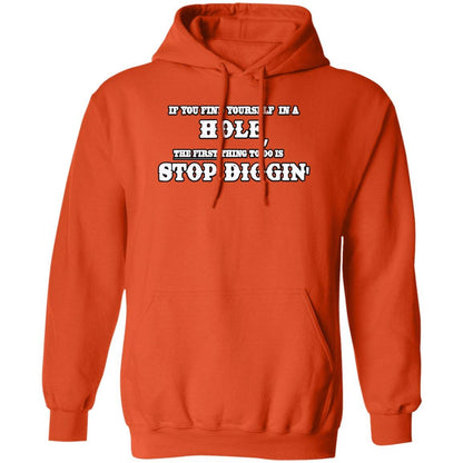 Rob Wiethoff- Stop Diggin White Silhouette/ Pullover Hoodie - GtvStore