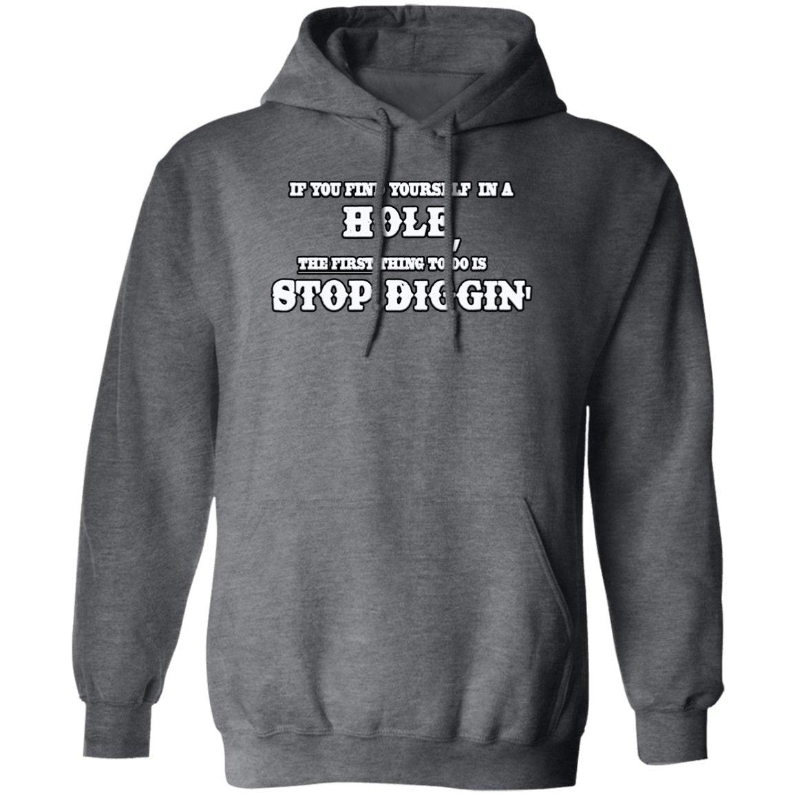 Rob Wiethoff- Stop Diggin White Silhouette/ Pullover Hoodie - GtvStore