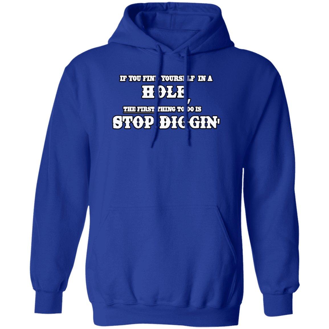 Rob Wiethoff- Stop Diggin White Silhouette/ Pullover Hoodie - GtvStore