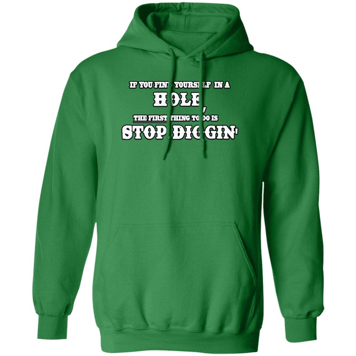 Rob Wiethoff- Stop Diggin White Silhouette/ Pullover Hoodie - GtvStore