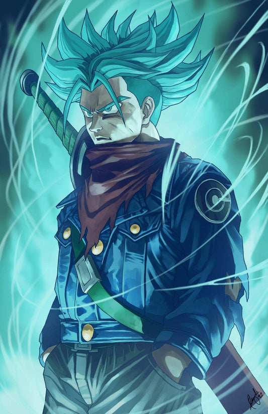 Trunks- God Saiyan Print - GtvStore